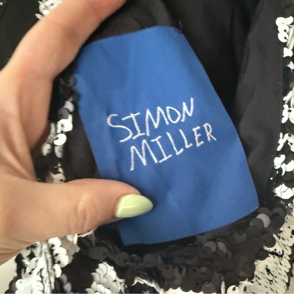 Simon Miller Zazzle Zebra Trip Sequin Halter Mini Dress 2 - Picture 9 of 10